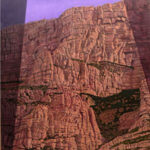 After Hokusai III: Red Mountain